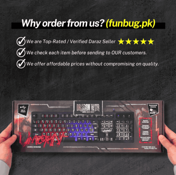 Gaming Keyboard RGB Semi Mechanical