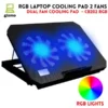 Laptop Cooling Pad with Dual RGB Fans