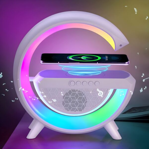 Smart LED Speaker with Wireless Charging – Multi-Function & Portable