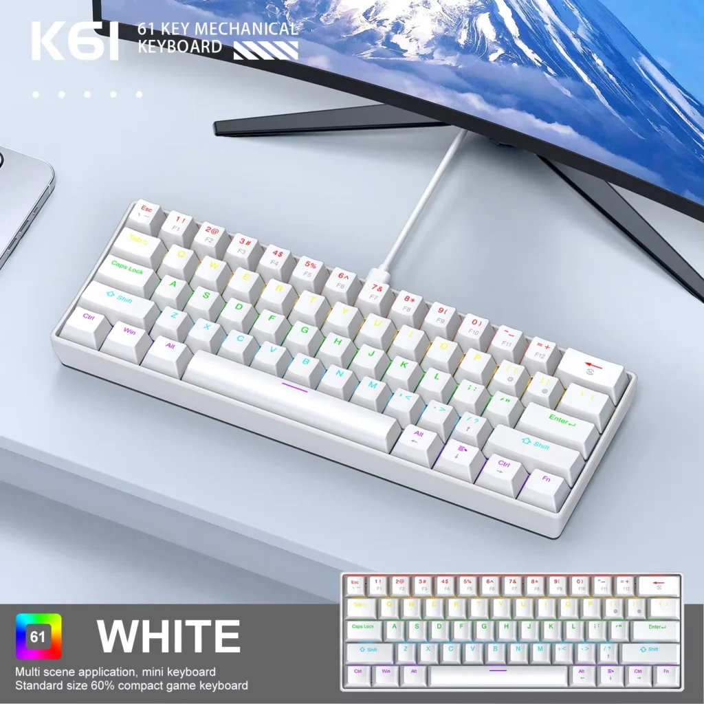 10 Best Budget Gaming Keyboards in Pakistan (2025) 7 APAYADO K61 60 Portable Mechanical Keyboard