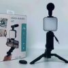 Complete Vlogging Kit – Mic, Light & Tripod Stand