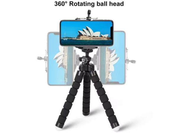 360° Rotatable Flexible Tripod Stand for All Devices