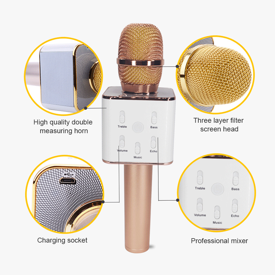 Karaoke Microphone with Speaker – Portable & Wireless