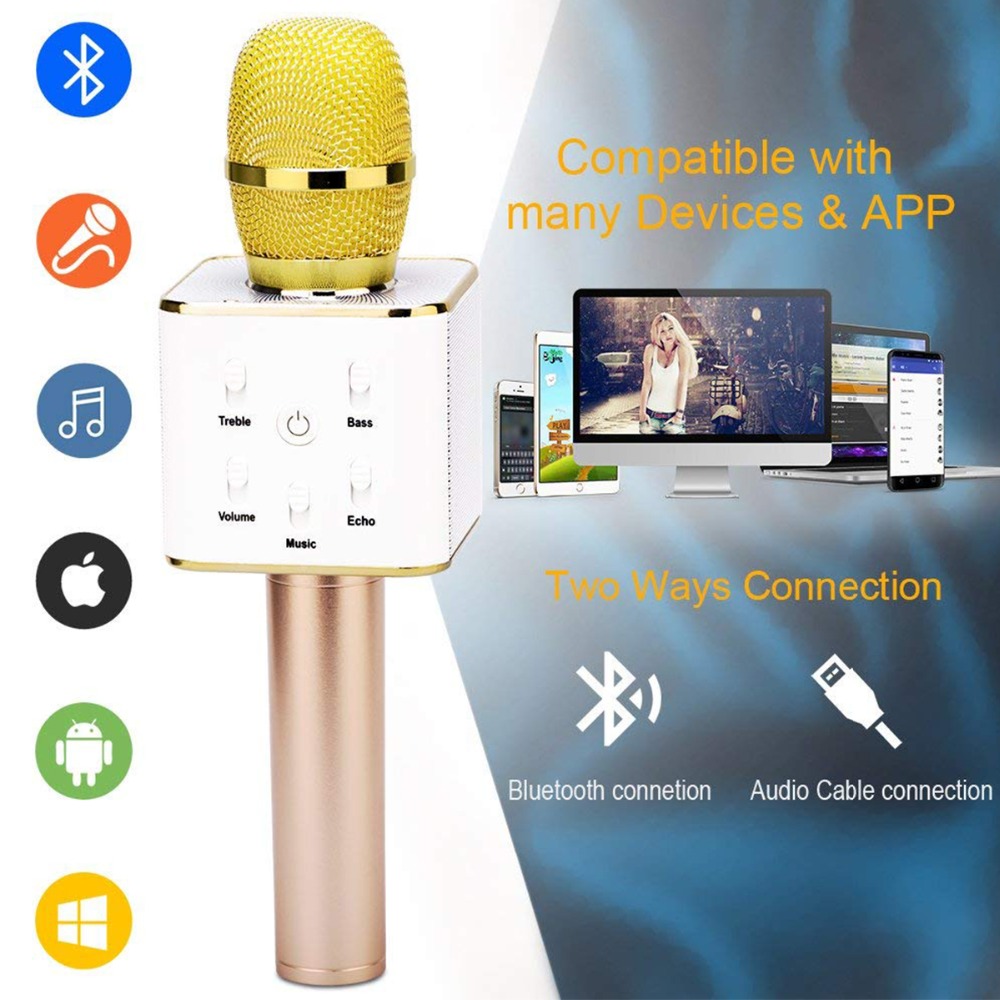 Karaoke Microphone with Speaker – Portable & Wireless