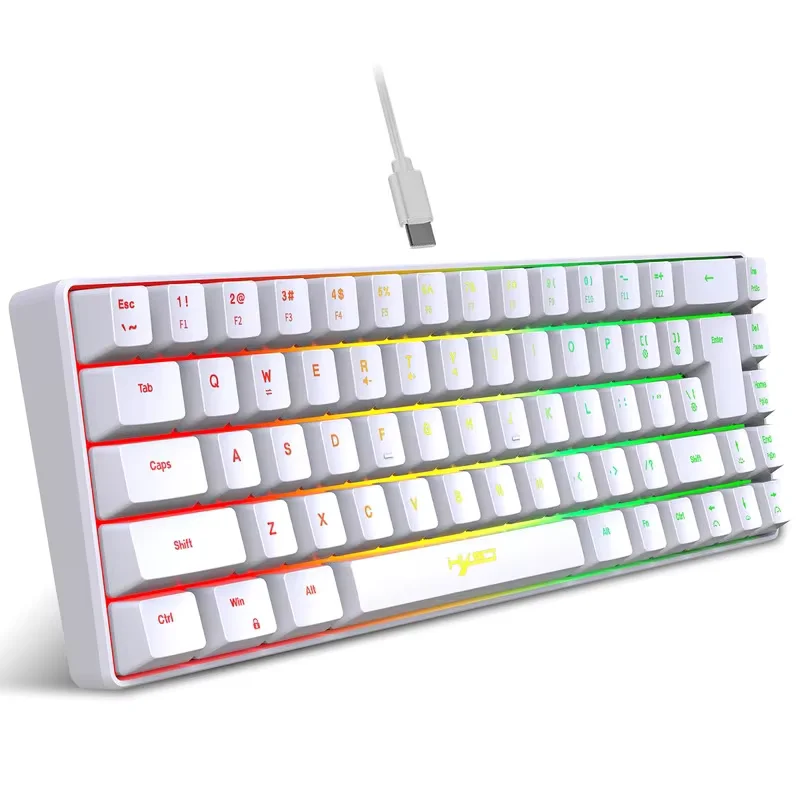 10 Best Budget Gaming Keyboards in Pakistan (2025) 8 HXSJ V200 K68 RGB Mini Gaming Keyboard
