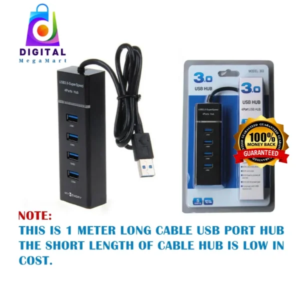 USB 3.0 Hub 4-Port High-Speed Splitte