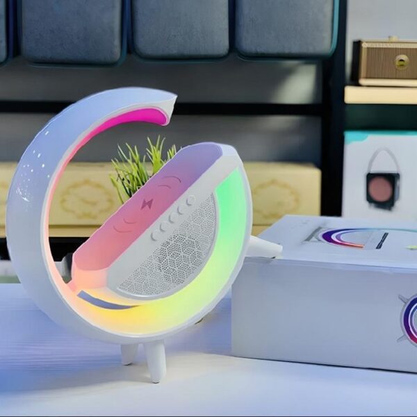 Smart LED Speaker with Wireless Charging – Multi-Function & Portable