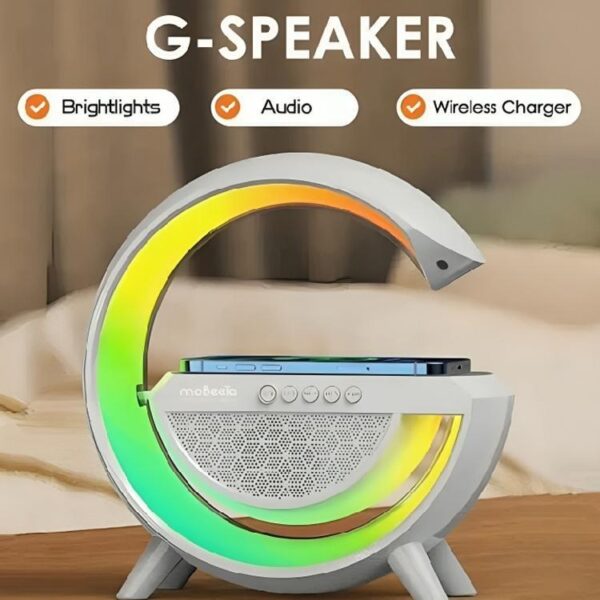 Smart LED Speaker with Wireless Charging – Multi-Function & Portable