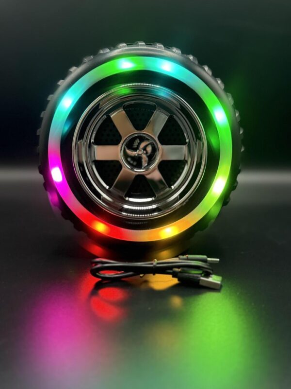 Portable Tyre Bluetooth Speaker with RGB Lights