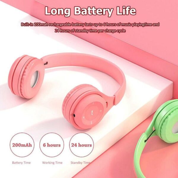 Sleek and Stylish Pink Forldable Headphone