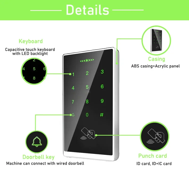 Smart RFID Door Lock with Touch Keypad