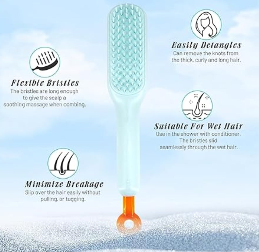 FRAKIN Self-Cleaning Hair Brush – Anti-Static & Massage