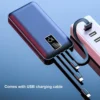 Compact 10000mAh Power Bank – Fast Charging & LED