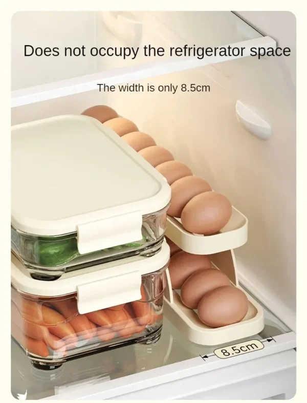 Double-Layer Egg Dispenser – Automatic Rolling Design