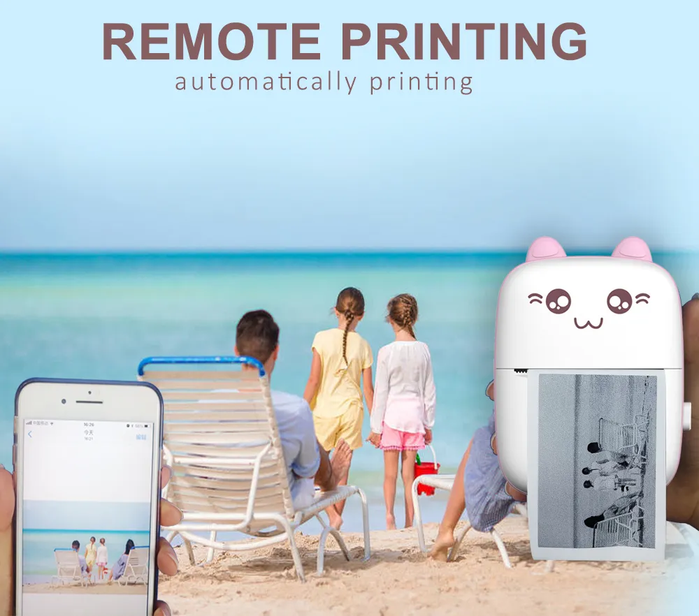 Inkless Mini Printer – Portable Bluetooth Photo Printer