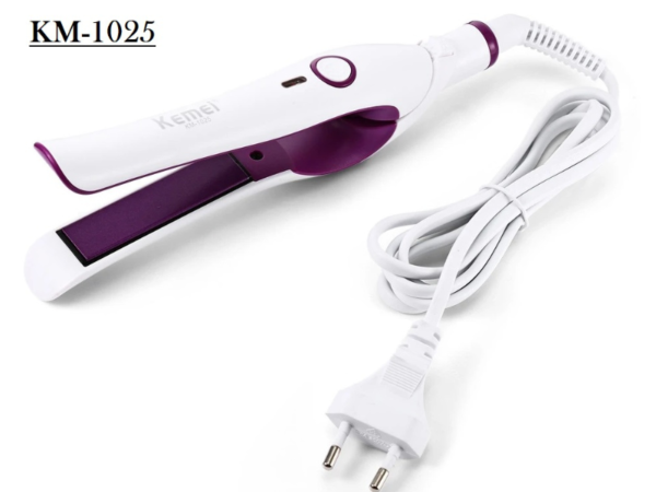 Kemei KM-1025 Mini Hair Straightener – Fast & Portable