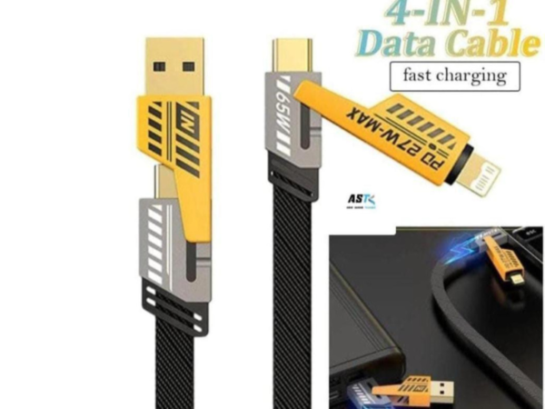 4-in-1 Multi USB PD Charging Cable – 65W Fast Charge