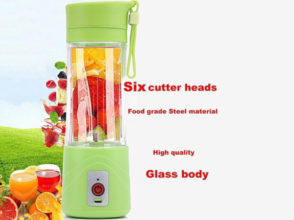 USB Rechargeable Juicer Blender – 6-Blade Portable