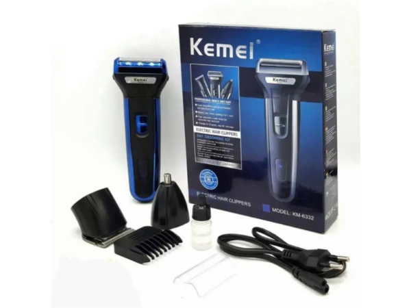 3-in-1 KM-6332 Rechargable Shaver Trimmer & Clipper