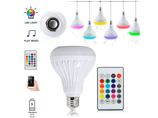 Wireless RGB Bulb with Music Speaker & Remote