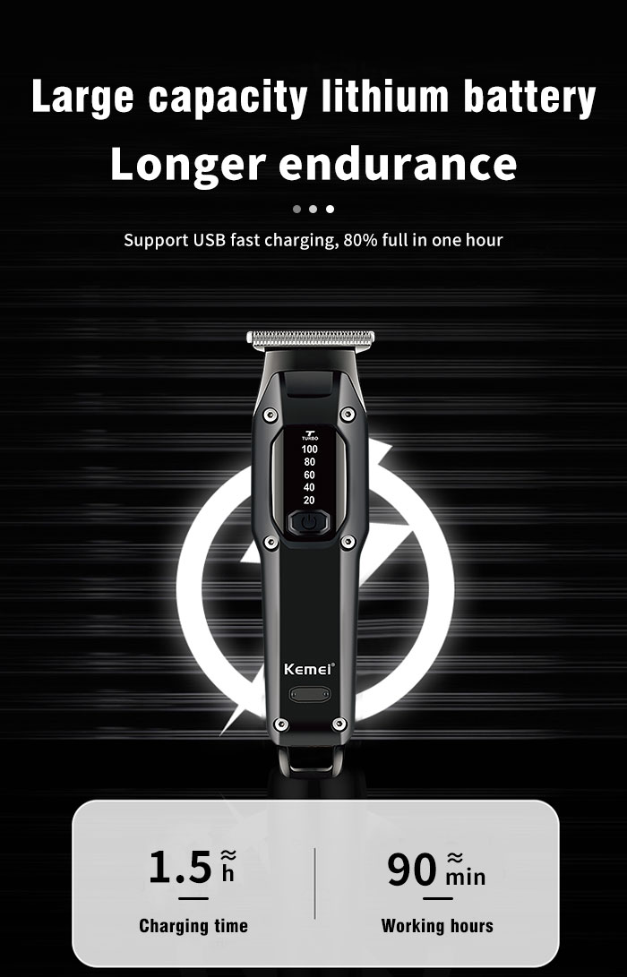 Kemei KM-659 Hair Clipper – Rechargeable & Wireless