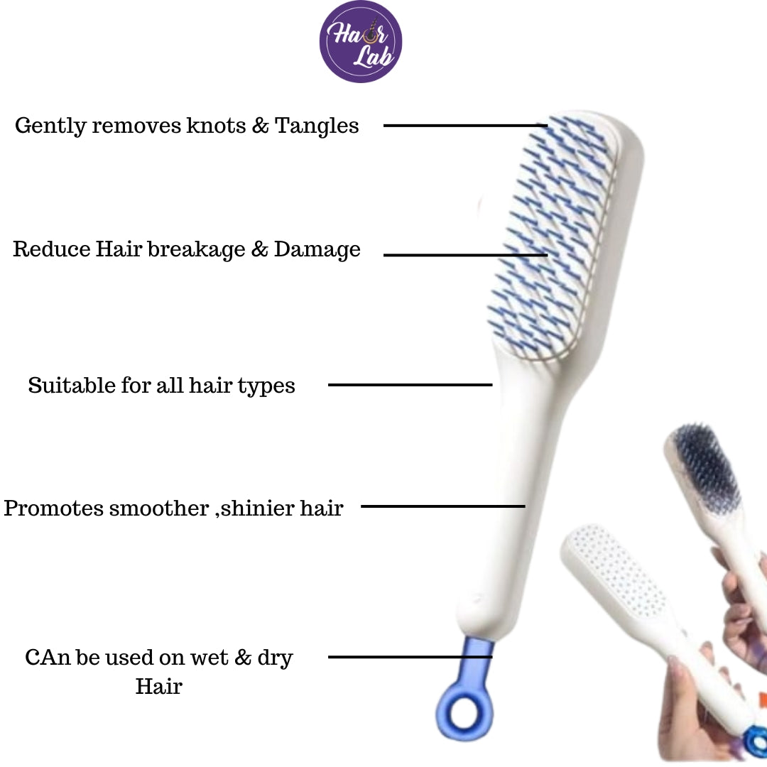 FRAKIN Self-Cleaning Hair Brush – Anti-Static & Massage