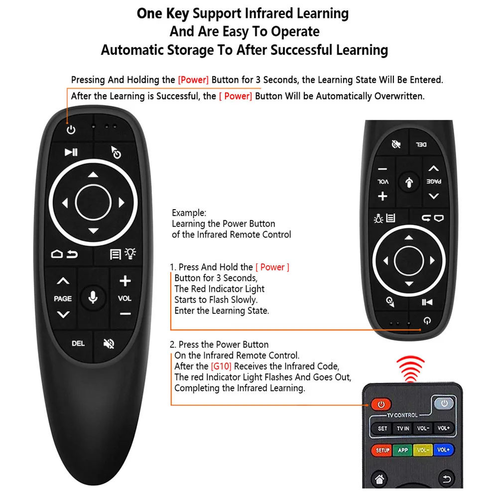 G10 Wireless Air Mouse Remote – Voice & Gyro Control