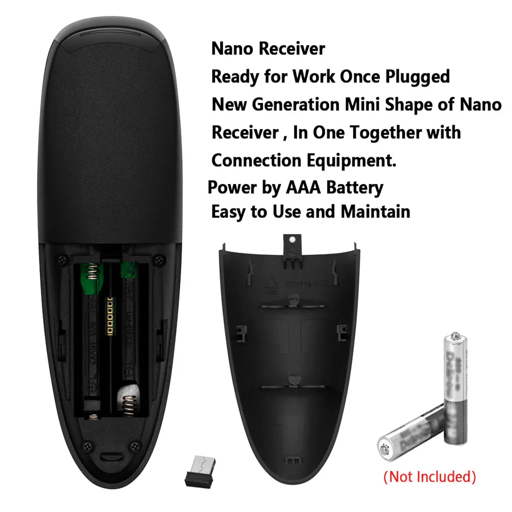 G10 Wireless Air Mouse Remote – Voice & Gyro Control