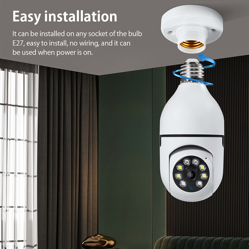 Bulb Surveillance Camera – 1080P Night Vision WiFi