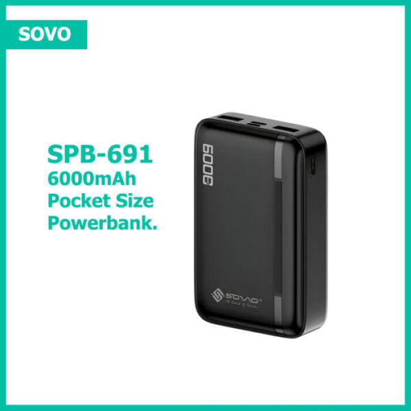 SOVO SPB-691 6000mAh Portable Power Bank – Fast PD