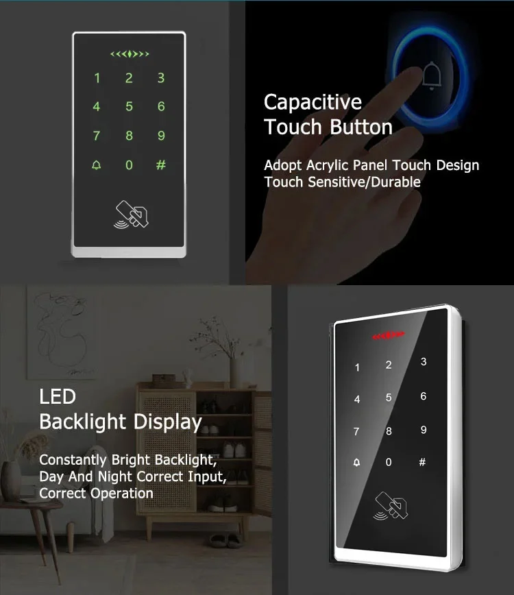 Smart RFID Door Lock with Touch Keypad