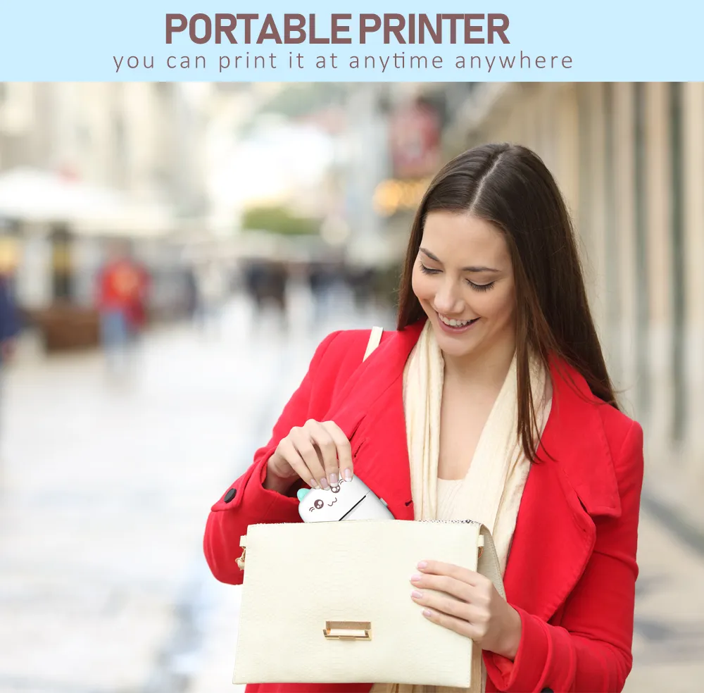 Inkless Mini Printer – Portable Bluetooth Photo Printer