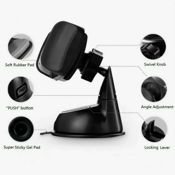 Universal 360° Car Phone Holder – Adjustable Mount