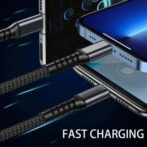 100W 3-in-1 Fast Charging Cable – Type-C & Multi-Use