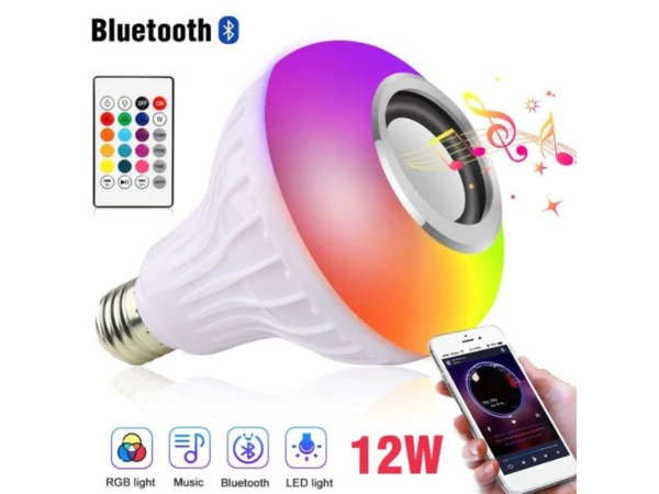 Wireless RGB Bulb with Music Speaker & Remote