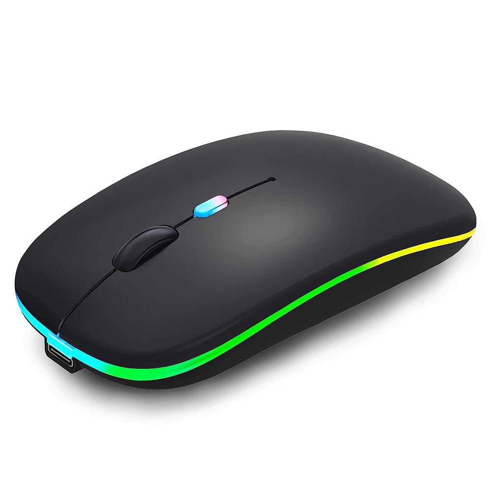 Top Wireless Mouse for Online Work & Freelancers in Pakistan (2025) 3 3. Rechargeable Ultra Slim Gaming Mouse RGB Dual Mode USB Bluetooth 5.1